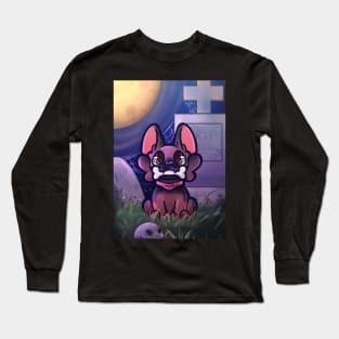 Puppy with a bone in mouth Long Sleeve T-Shirt